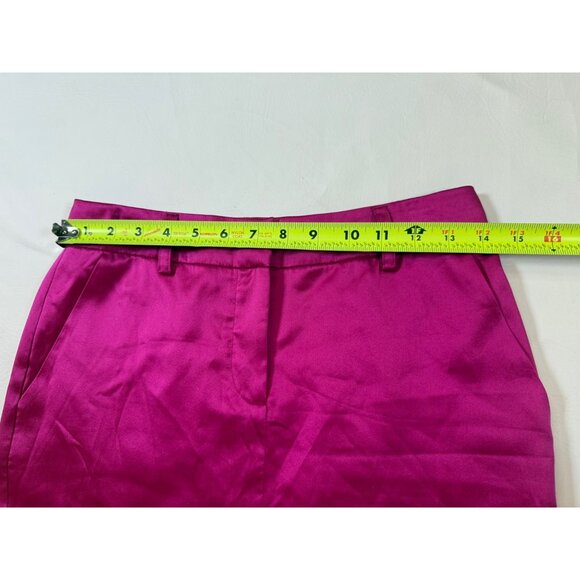 Amanda UpRichard Hot Pink Silk Mini Skirt Pockets Belt Loops XS (bin KK137) - Picture 4 of 9